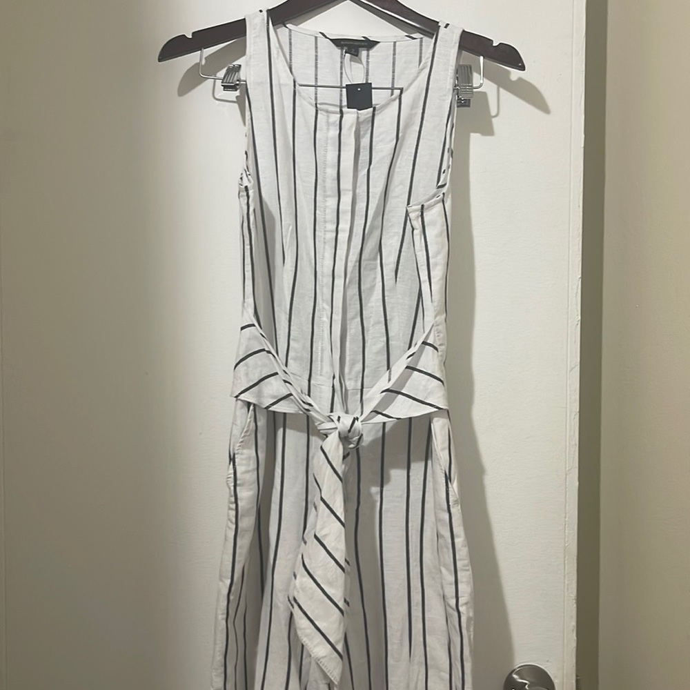 Banana Republic White and Blue Strip Jumper